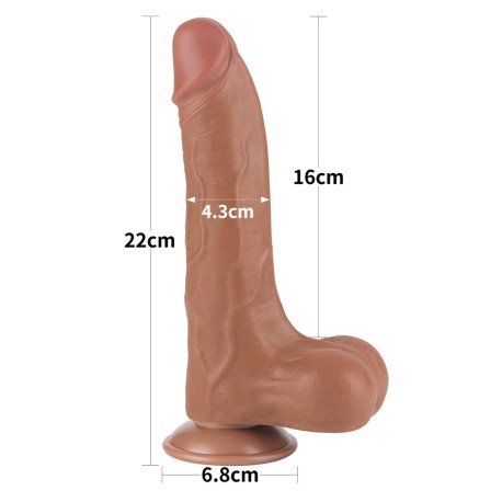 8.5'' Sliding Dual - Letapasztható Dildó