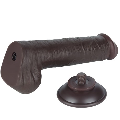 8'' Sliding Skin Dual Layer Dong - Fekete Dildó